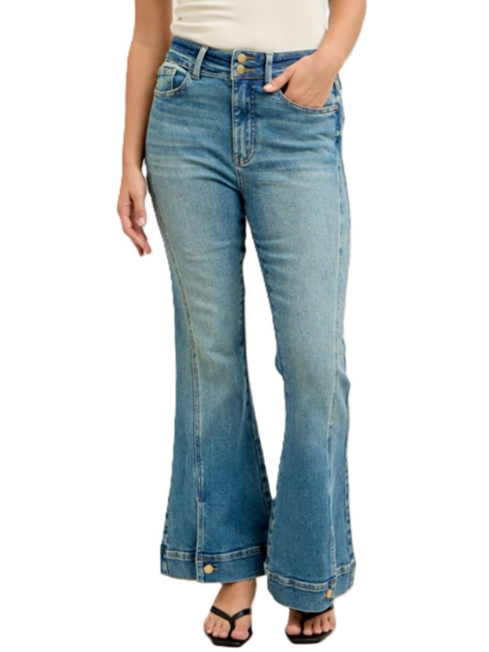 Judy Blue High Rise Vintage Wash Flare Jeans